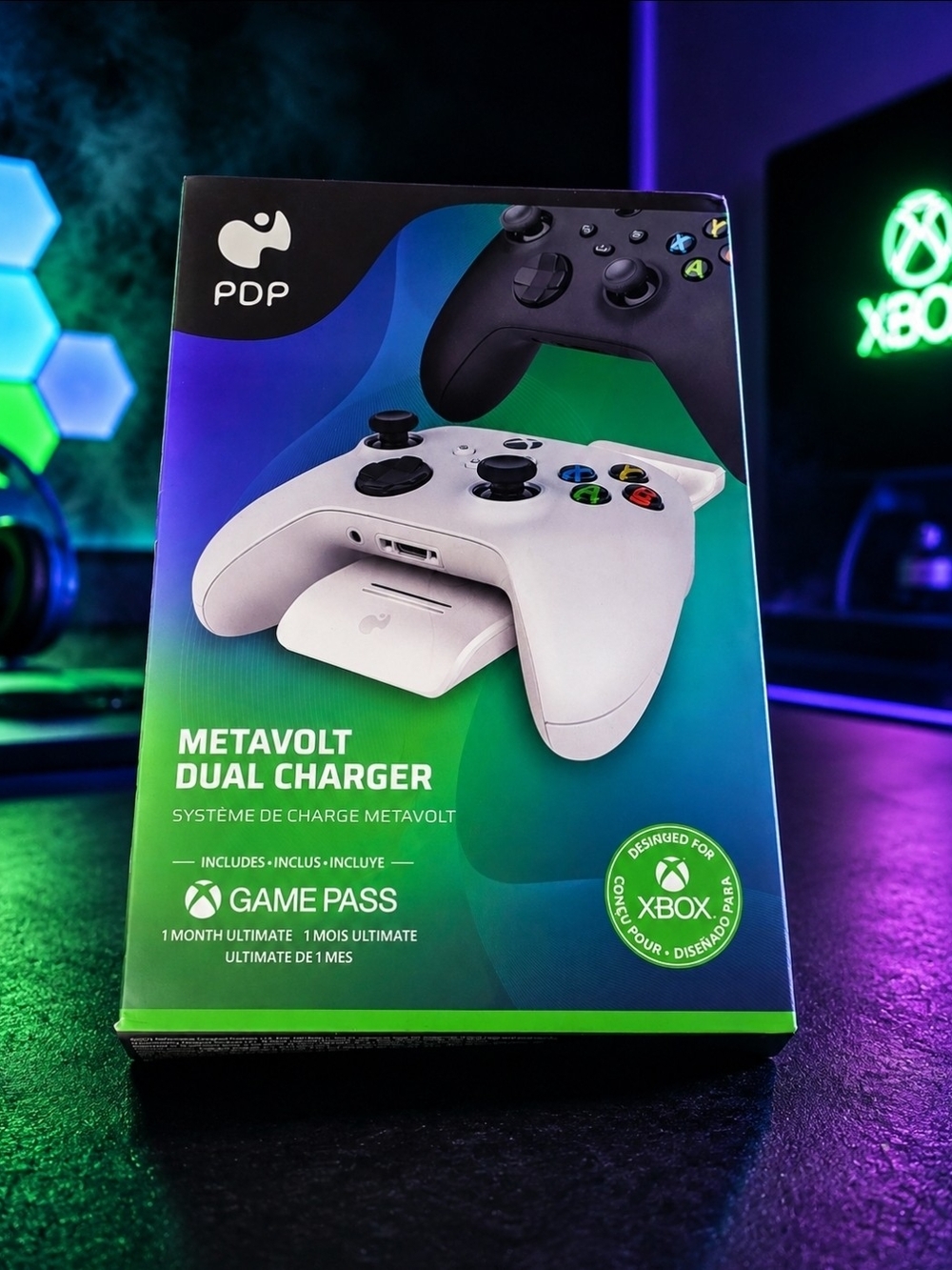 Metavolt Dual Charger for Xbox Controllers - White
